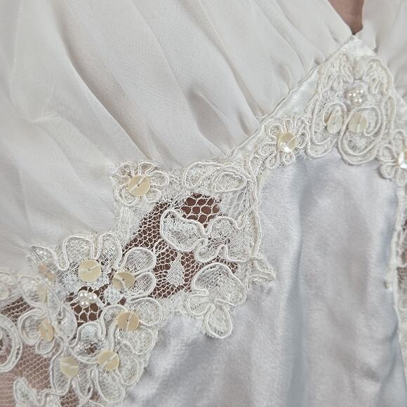 Vintage Victoria's Secret Gold Label Slip and Rob Set Cream Size Large - Picture 12 of 13